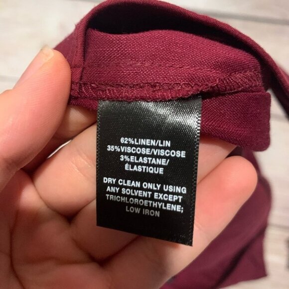 NWT Lafayette 148 NY Radicchio Linen Shorts Size 10 - Picture 8 of 16